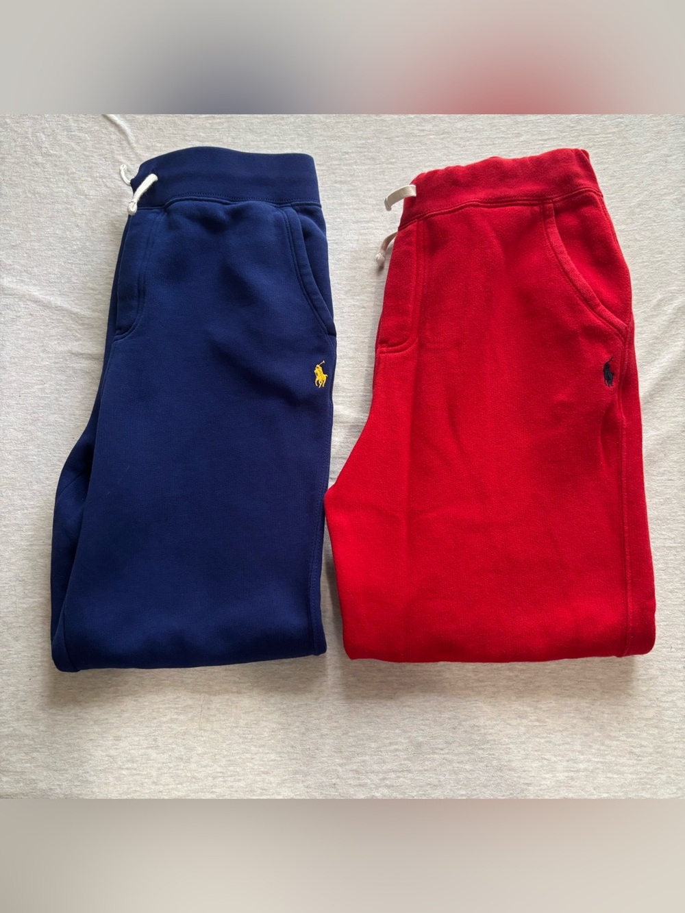 Polo Ralph Lauren Youth L Red & Blue Fleece Jogger Sweatpants 2-Piece Set